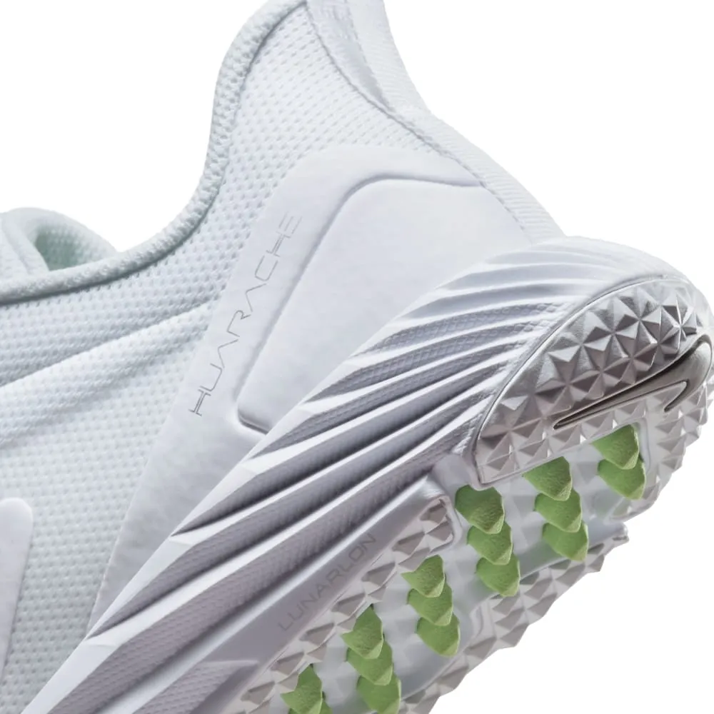 Nike Alpha Huarache 8 Pro Turf White/Silver Lacrosse Cleats