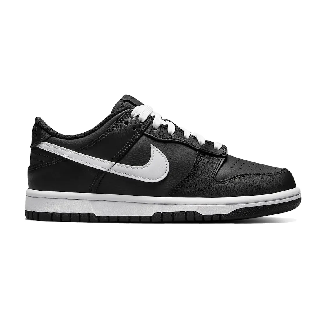 Comfortable Midsole Ergonomic Last Shape Nike Dunk Low Black White (2022) (GS)