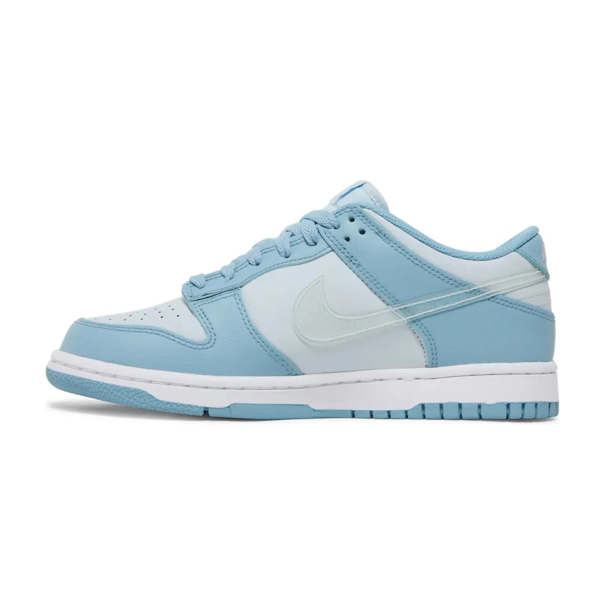 Balanced Design Nike Dunk Low Clear Blue Swoosh (GS)