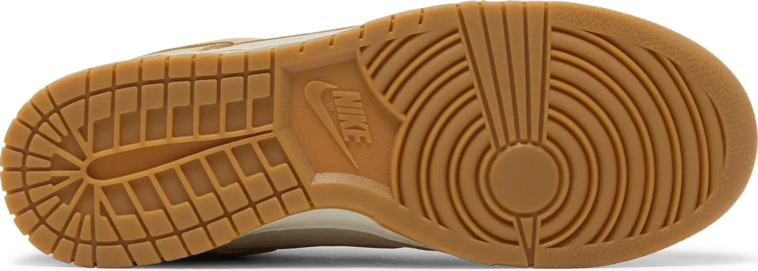 Tuned Rocker Geometry Nike Dunk Low Khaki Suede Gum