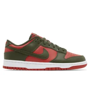 Neutral Stance Platform Nike Dunk Low Mystic Red Cargo Khaki