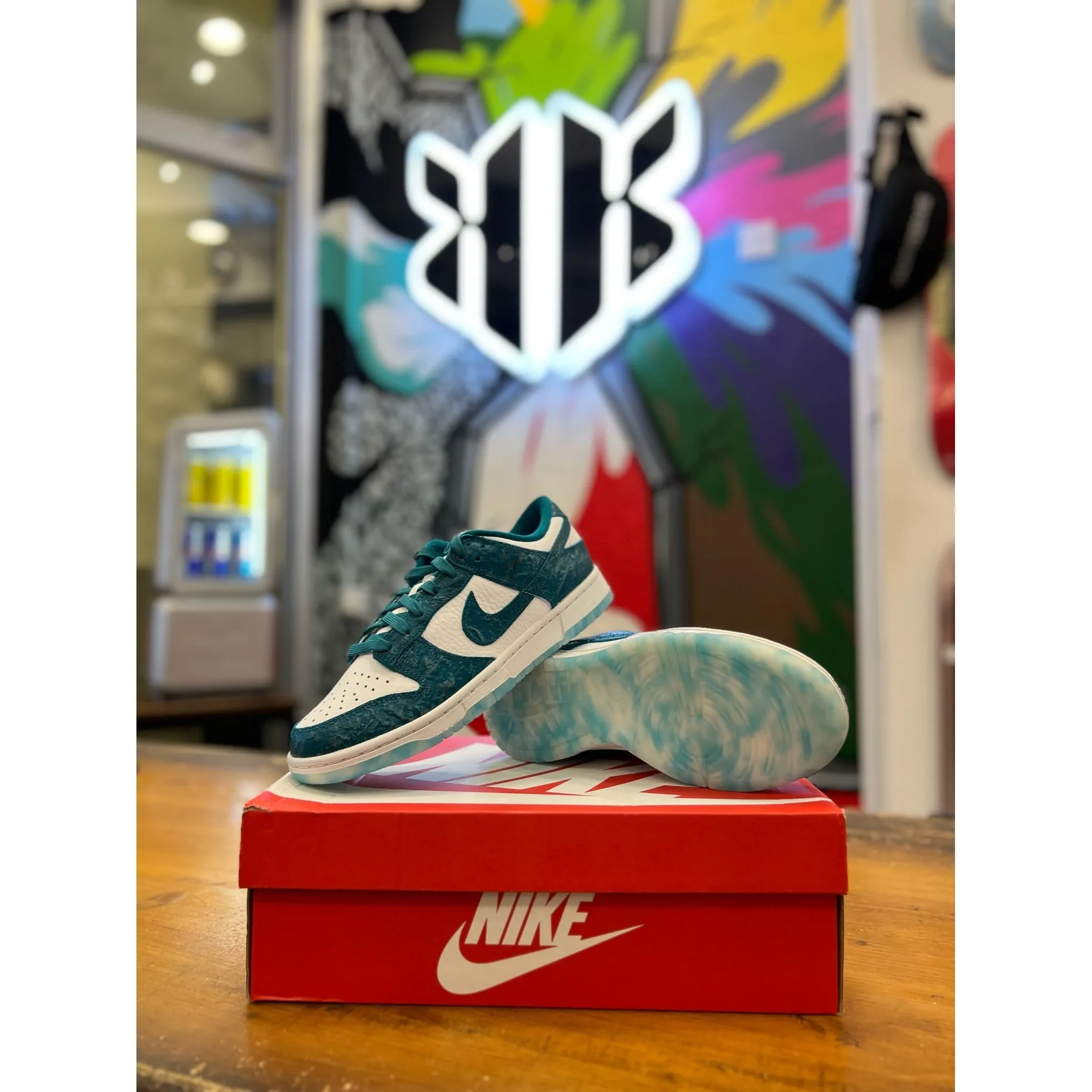 Snug Heel Lock Fit Blown Rubber Outsole Nike Dunk Low Ocean (W)