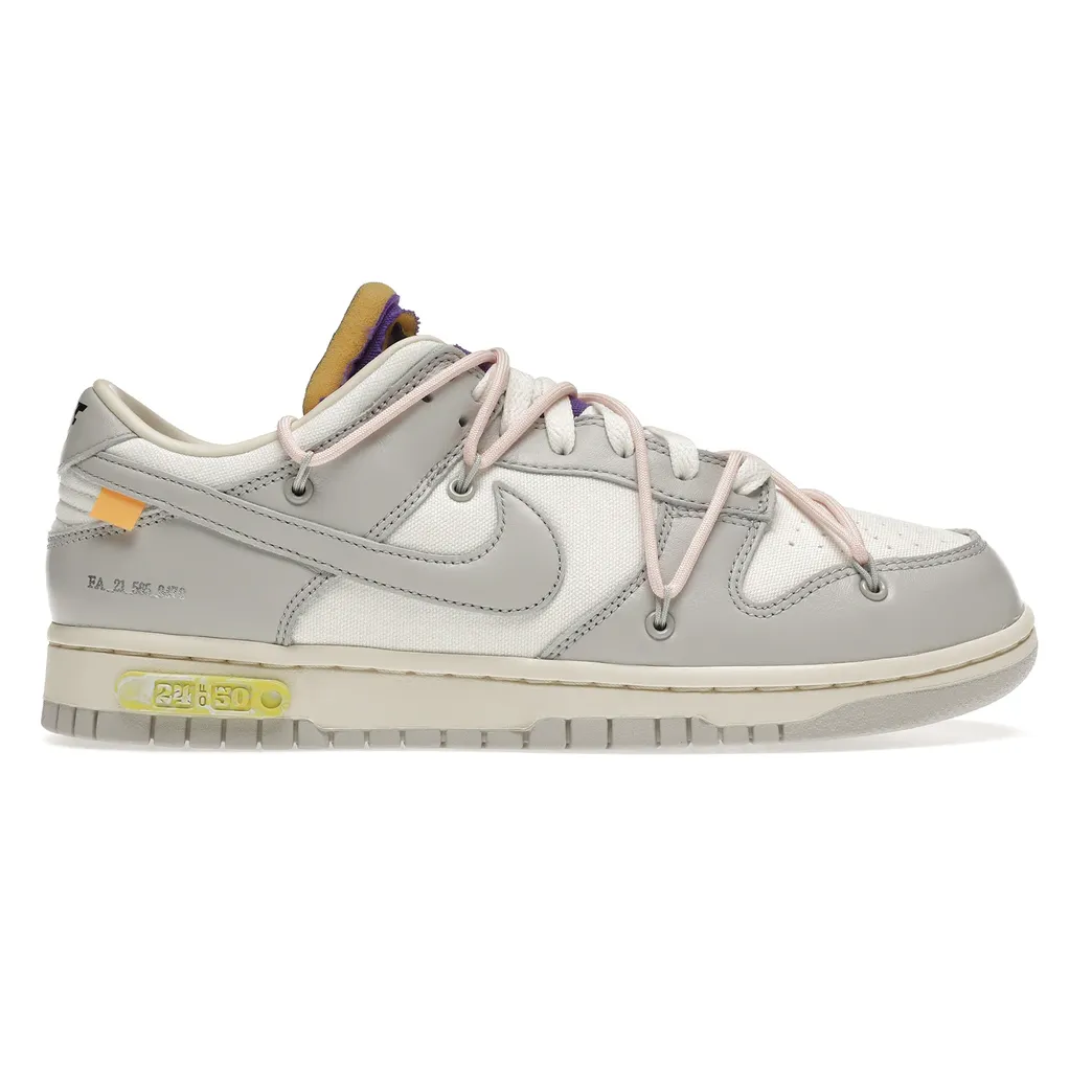 Nike Dunk Low Off-White Lot 24 Thermoformed Heel Cup Padded Tongue Design