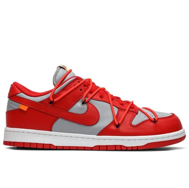 Nike Dunk Low Off-White University Red Breathable side Motion Control Technology