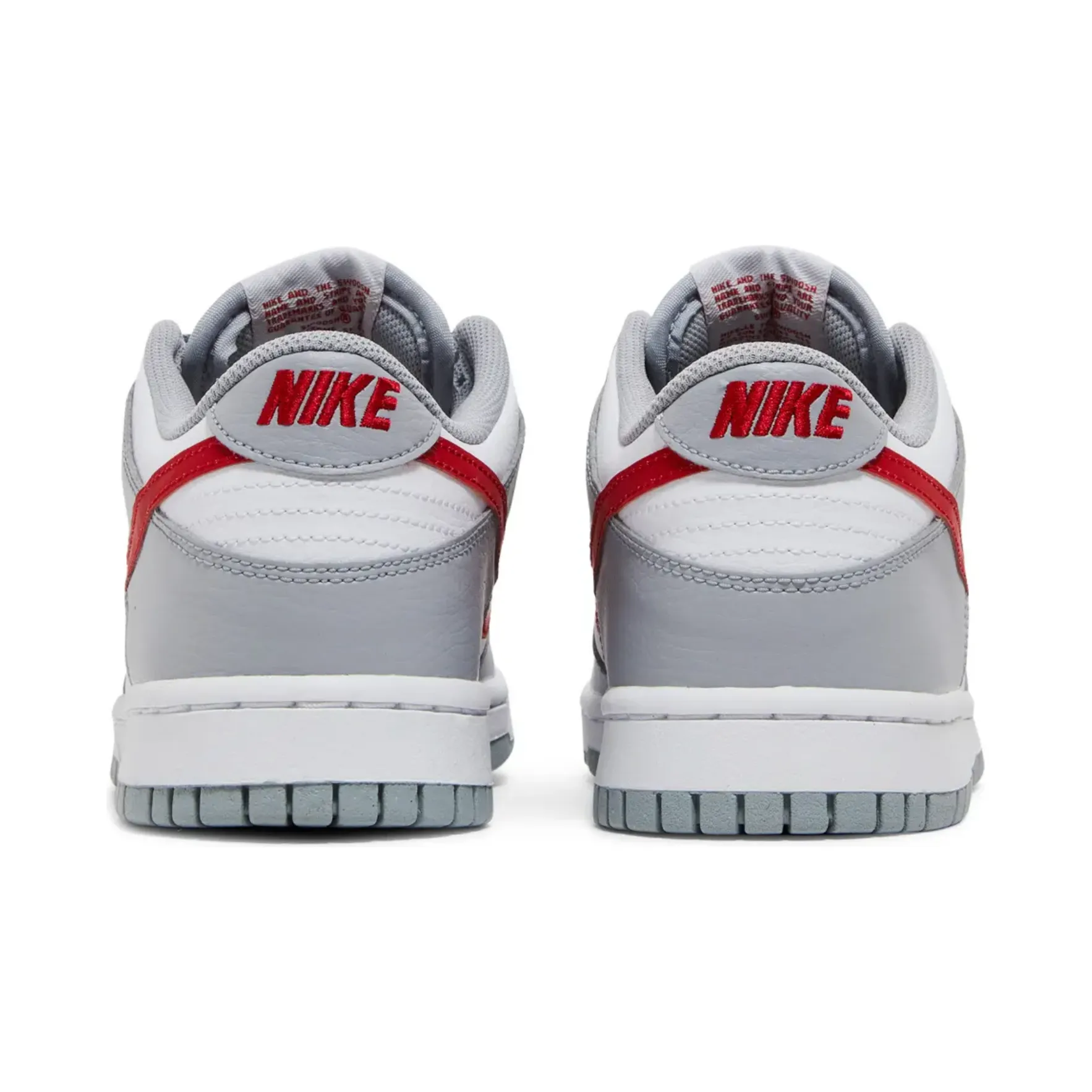 Nike Dunk Low White Grey Red (GS) Comfortable Stretch Non-marking sole