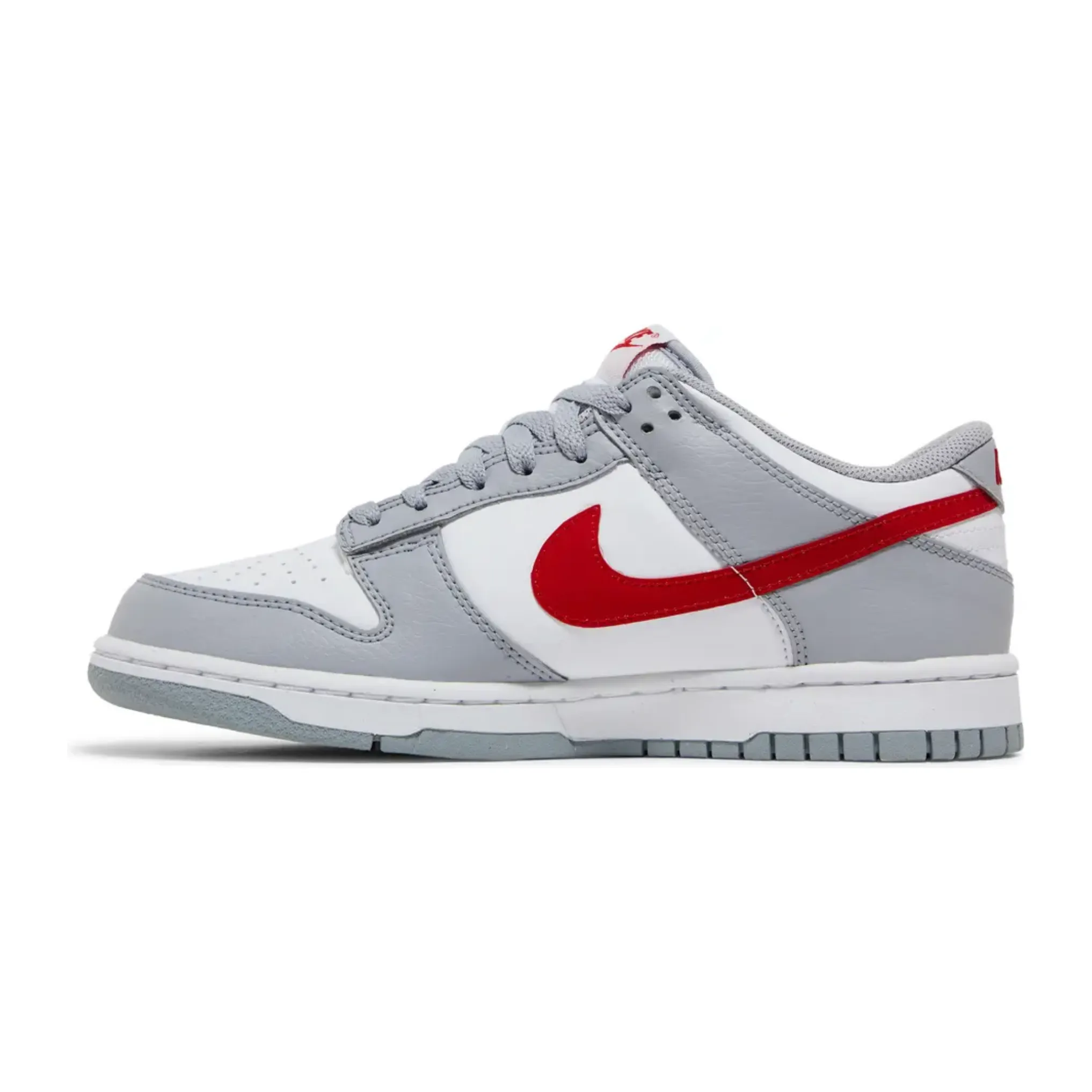 Performance Style Comfortable Footwear Technology Nike Dunk Low White Grey Red (GS)