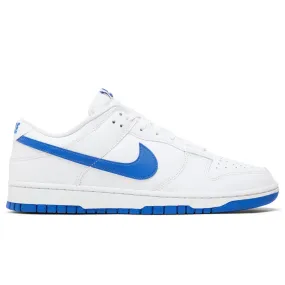 Smooth Finish Smooth interior Nike Dunk Low White Hyper Royal