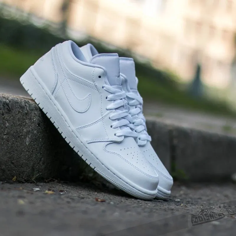 Nike Jordan 1 Low Triple White Abrasion Shield Technology Structured performance