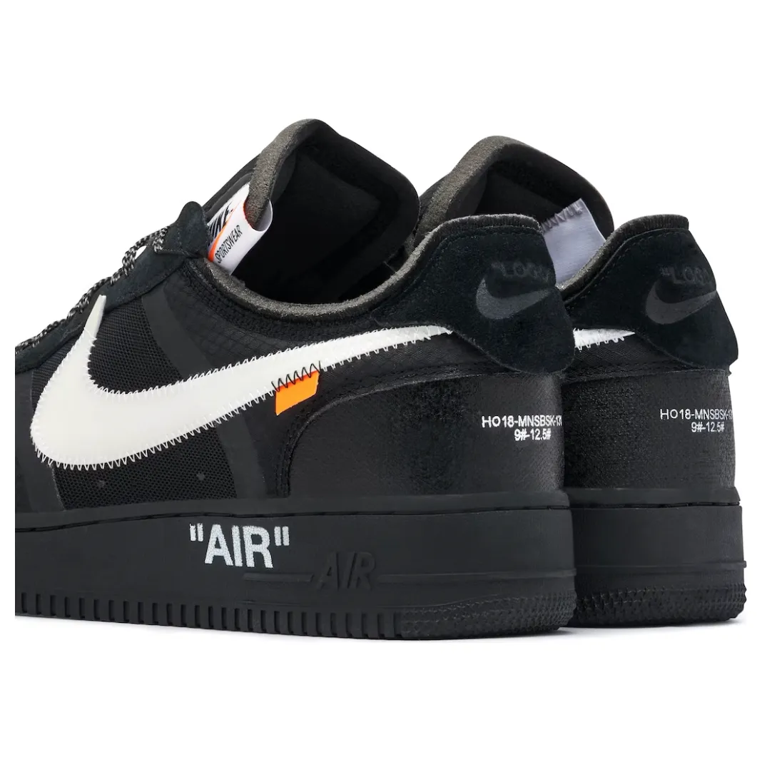 Unisex Design Urban Minimal Nike Off White Air Force 1 Low Black