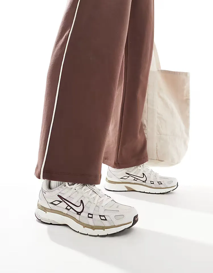 Nike P-6000 Blanc et marron Wear Anytime QualityConstruction