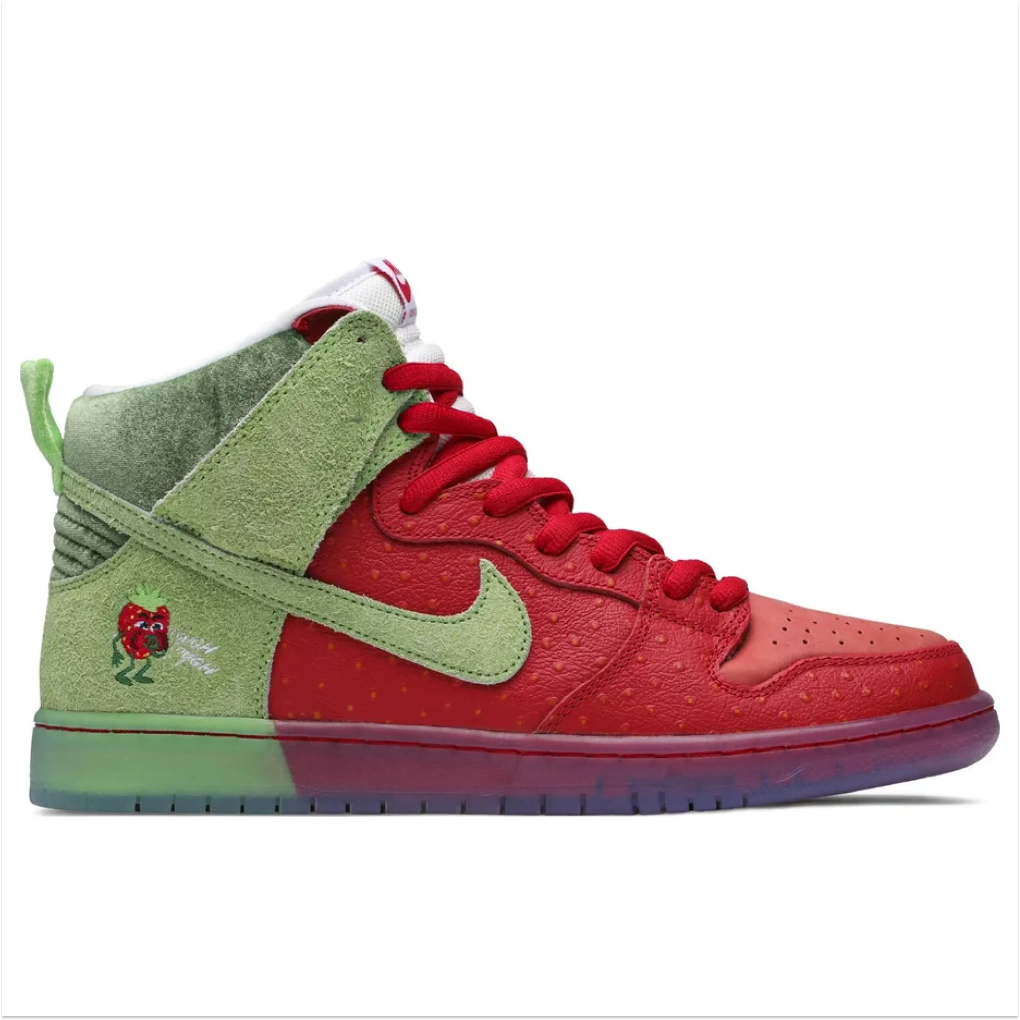 Seamless 3D Knit Nike SB Dunk High Strawberry Cough
