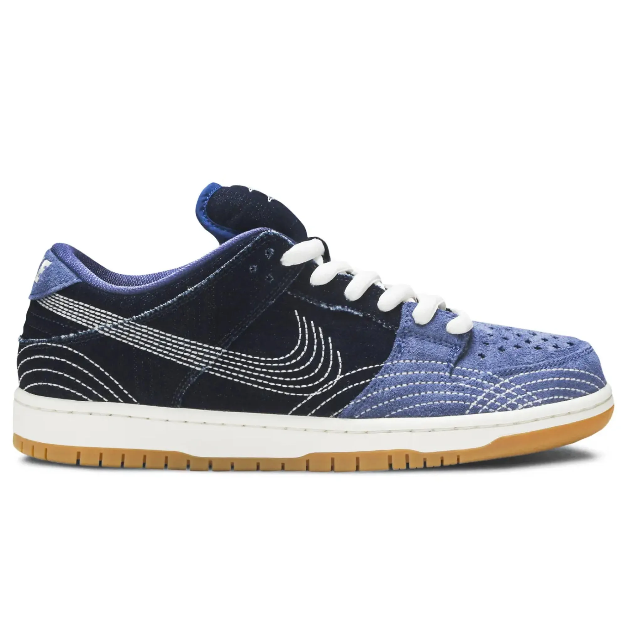 Padded Tongue Shock Absorbing Foam Nike SB Dunk Low Denim Sashiko