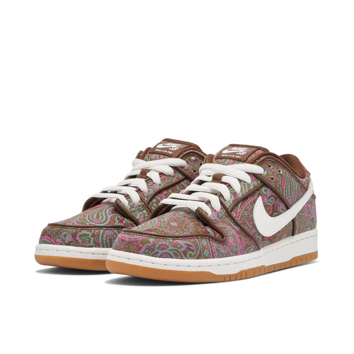 Nike SB Dunk Low Pro Paisley Brown Plush Fit Elastic Straps