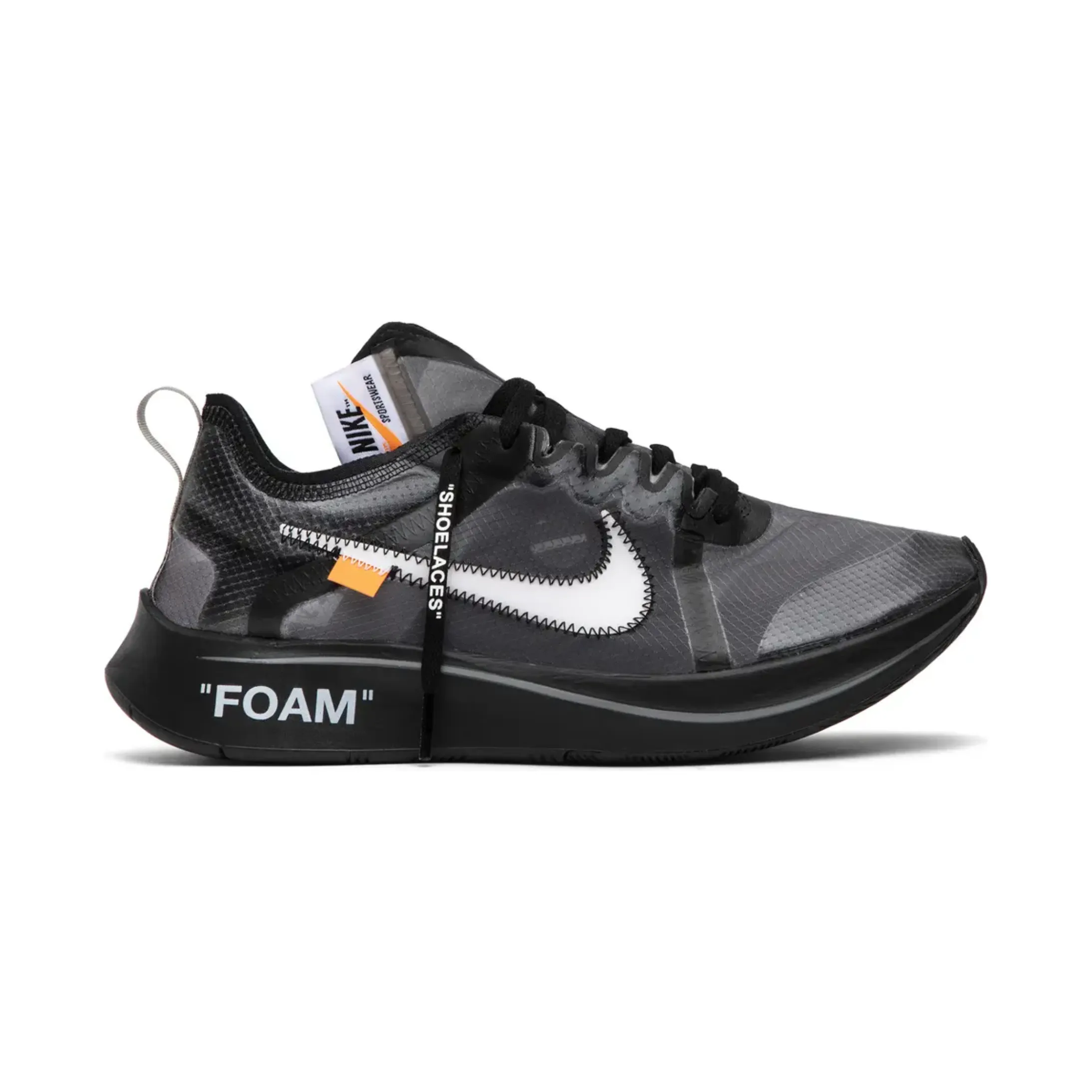 tested Nike Zoom Fly Off-White Black Silver