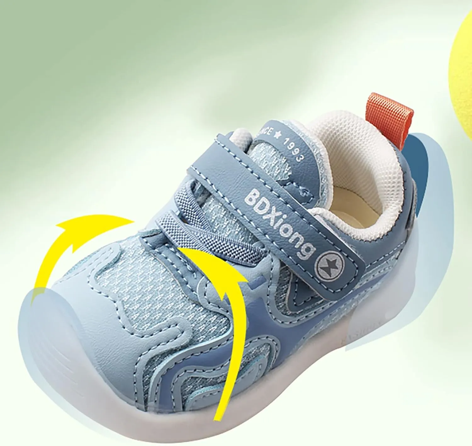 Non-Slip First Walking Shoes Infant Sneakers Baby Breathable Mesh Lightweight Non Slip Outdoor Sport Active Trainers