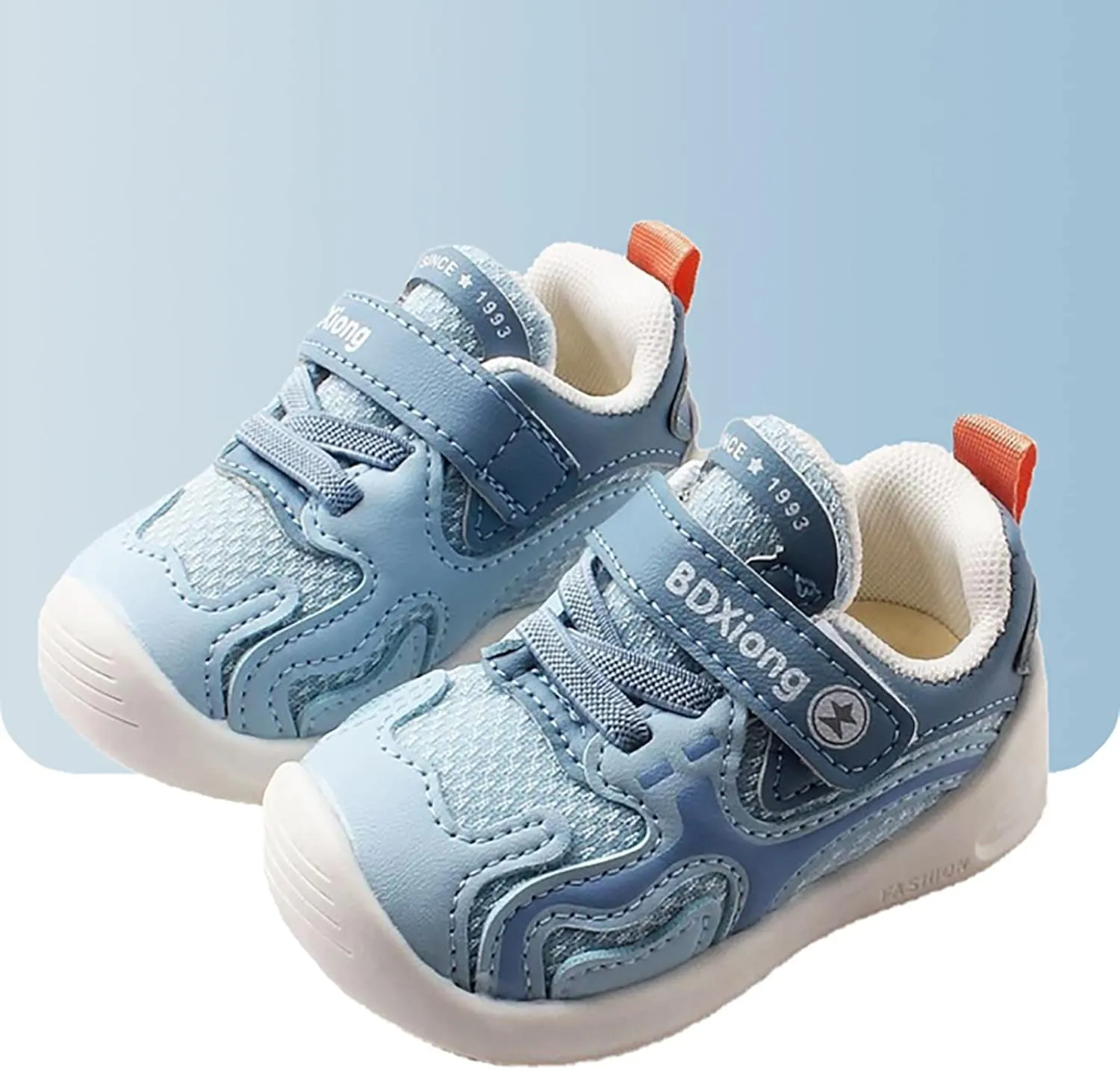 Non-Slip First Walking Shoes Infant Sneakers Baby Breathable Mesh Lightweight Non Slip Outdoor Sport Active Trainers