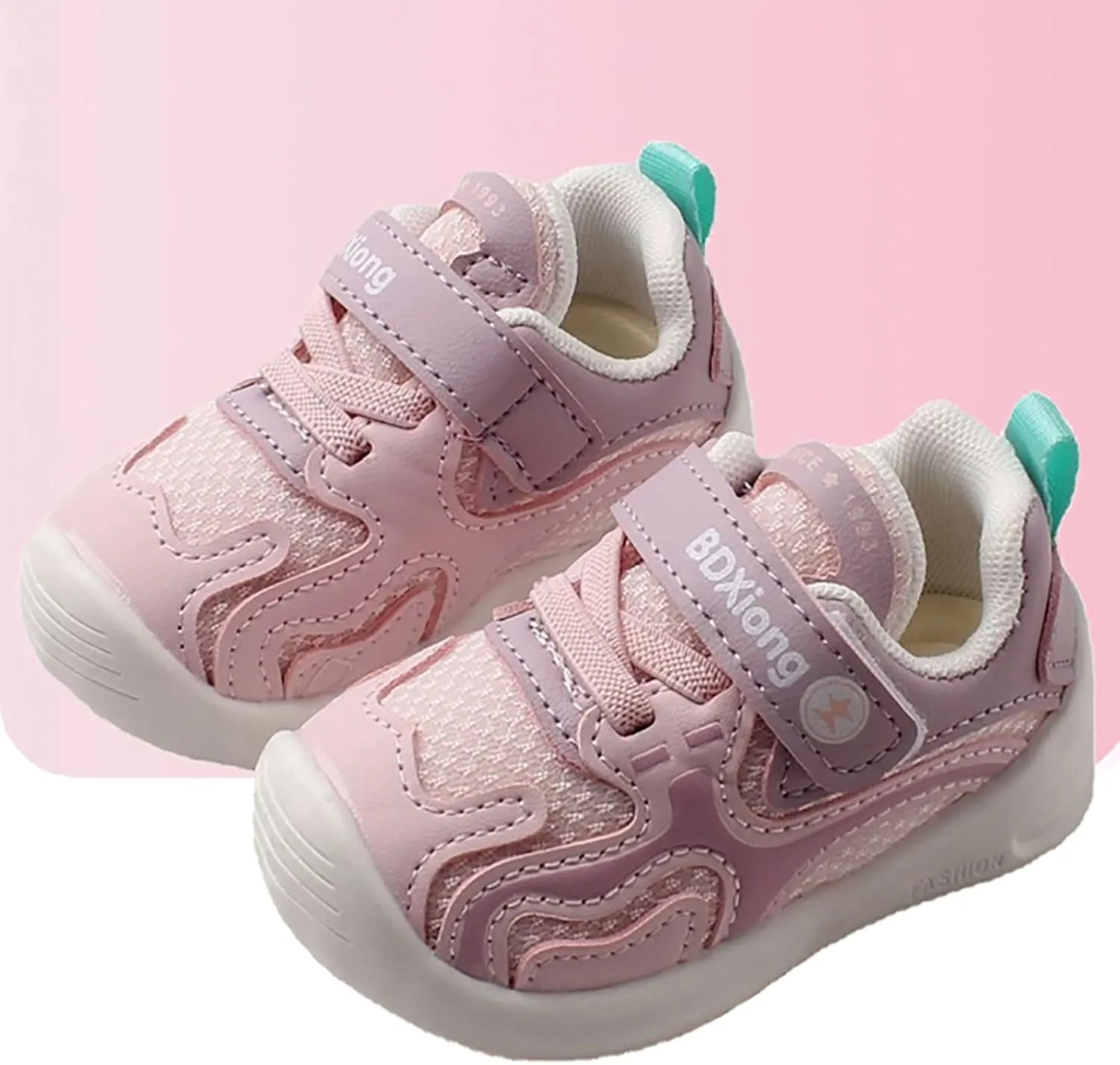 Non-Slip First Walking Shoes Infant Sneakers Baby Breathable Mesh Lightweight Non Slip Outdoor Sport Active Trainers