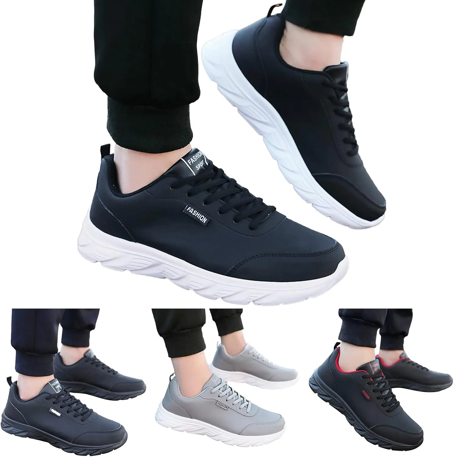 Non Slip Work Shoes for Men Arch Support Restaurant Kitchen Crews Health Casual Sneakers Comfortable Walking Shoes