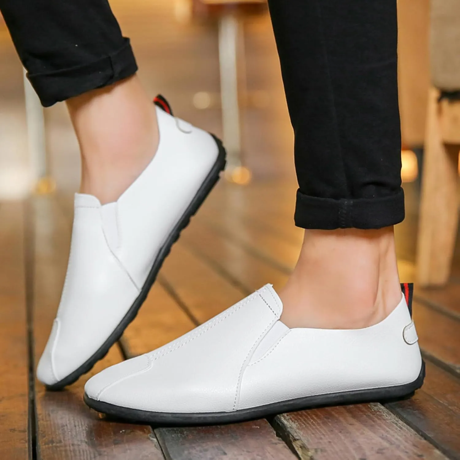 Non Slip Work Sport Shoes for Men Lightweight Breathable Slip on Running Shoe Outdoor Non Slip Jogging Sneakers