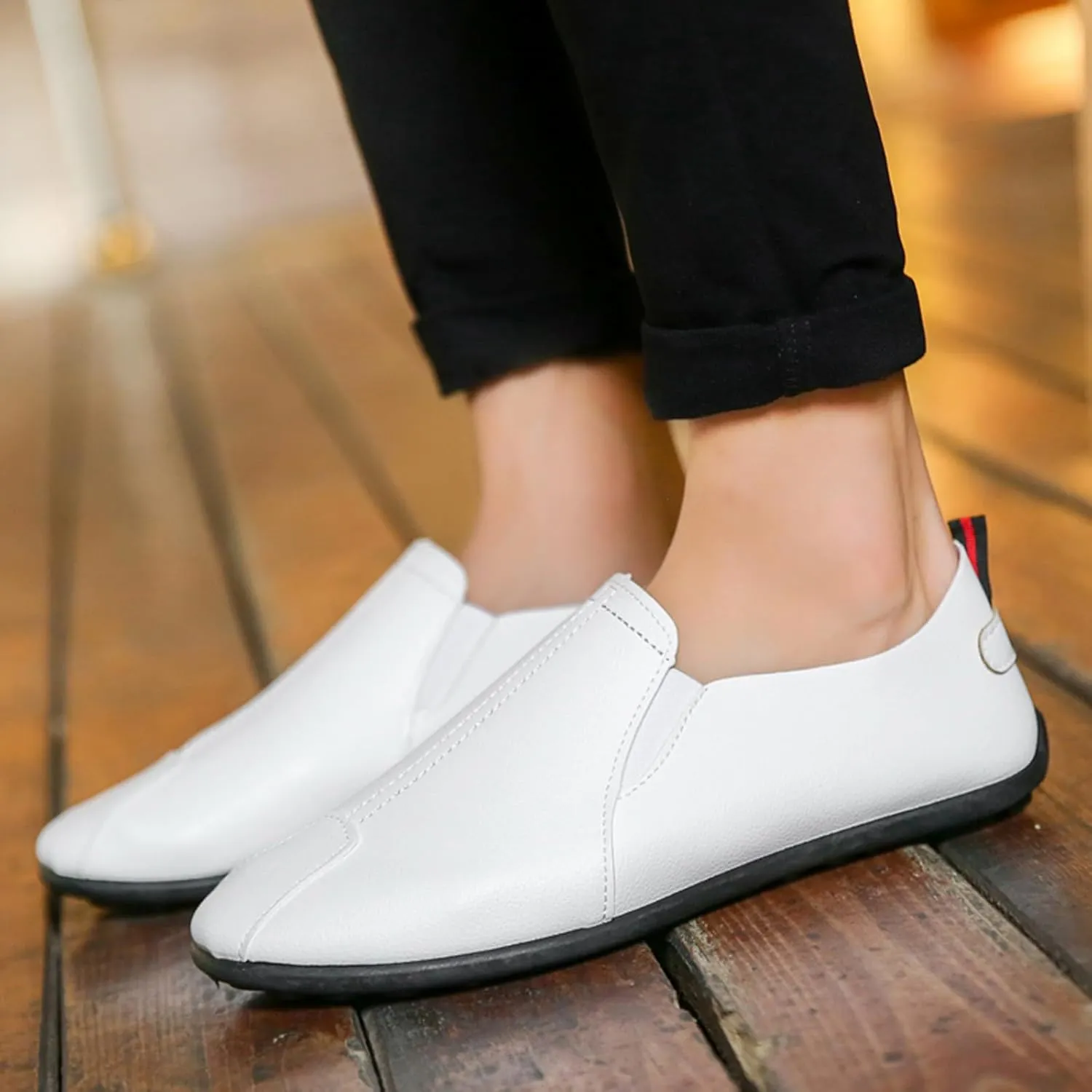 Non Slip Work Sport Shoes for Men Lightweight Breathable Slip on Running Shoe Outdoor Non Slip Jogging Sneakers