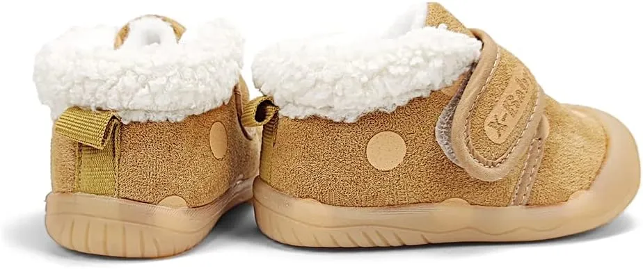 OAISNIT Baby Boys Girls Snow Boots Anti-Slip Rubber Sole Kids Winter Shoes with Warm Plush Fur Causal Slippers