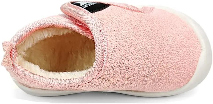 OAISNIT Baby Boys Girls Snow Boots Anti-Slip Rubber Sole Kids Winter Shoes with Warm Plush Fur Causal Slippers