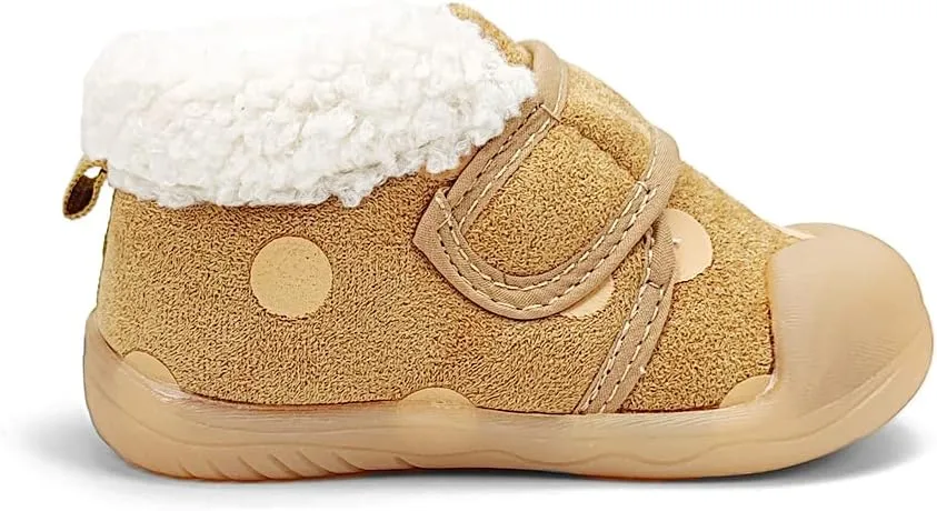OAISNIT Baby Boys Girls Snow Boots Anti-Slip Rubber Sole Kids Winter Shoes with Warm Plush Fur Causal Slippers