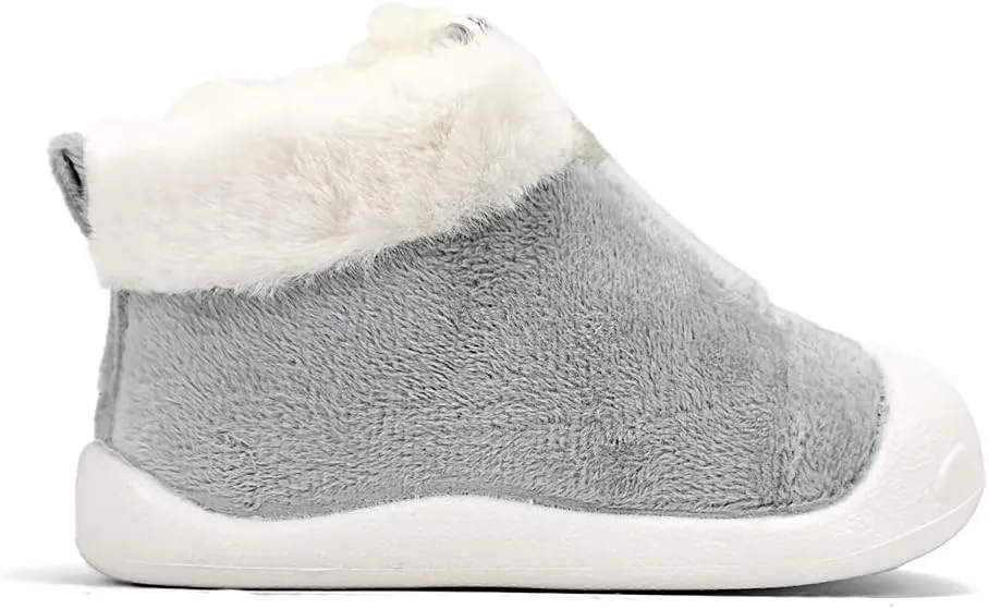 OAISNIT Baby Boys Girls Snow Boots Anti-Slip Rubber Sole Kids Winter Shoes with Warm Plush Fur Causal Slippers