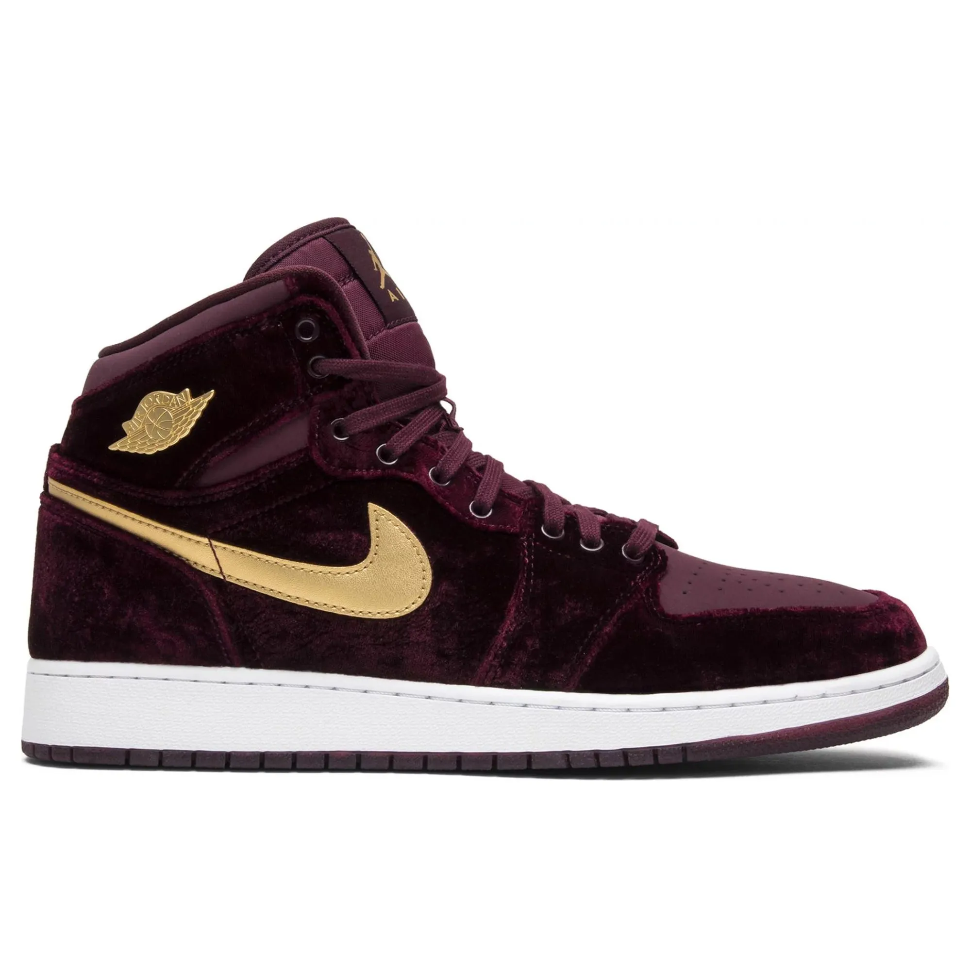 running shoes for casual female joggers Air Jordan 1 Retro Heiress Night Maroon (GS)