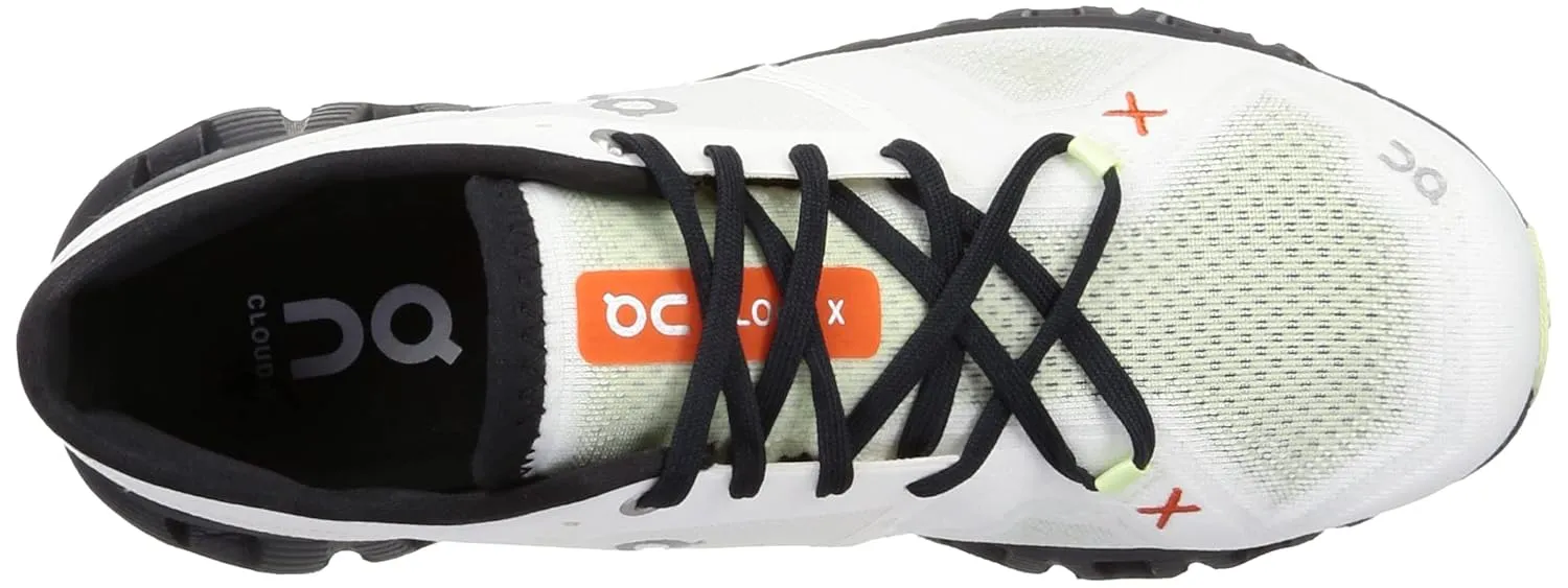 On Men's Cloud X 3 Sneakers, Ivory/Flame, 10.5
