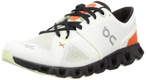 On Men's Cloud X 3 Sneakers, Ivory/Flame, 10.5