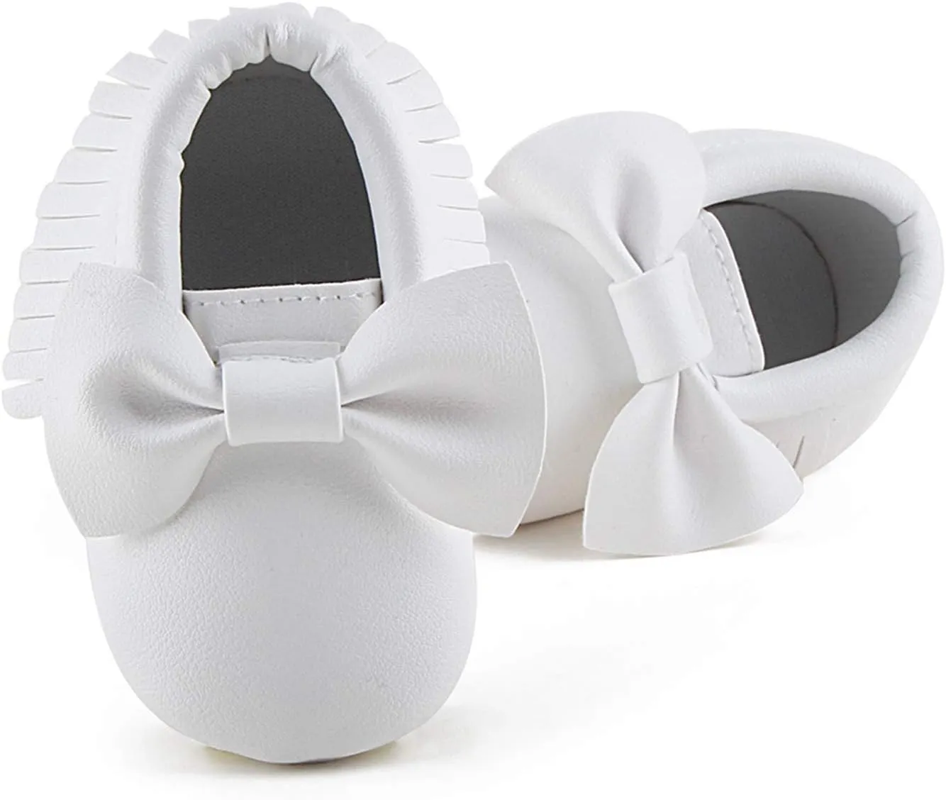 OOSAKU Infant Toddler Baby Soft Sole PU Leather Bowknots Shoes