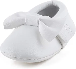 OOSAKU Infant Toddler Baby Soft Sole PU Leather Bowknots Shoes