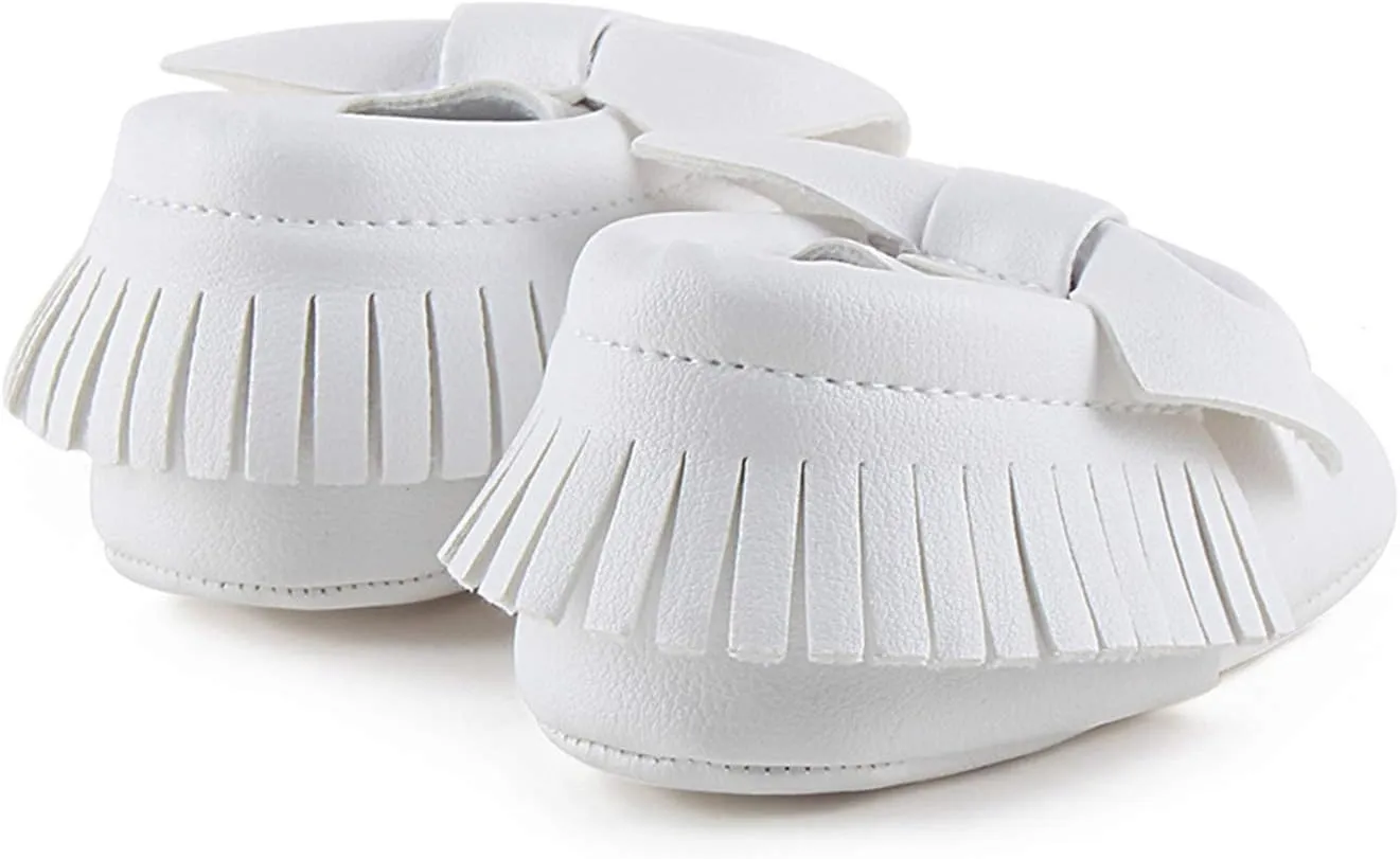 OOSAKU Infant Toddler Baby Soft Sole PU Leather Bowknots Shoes