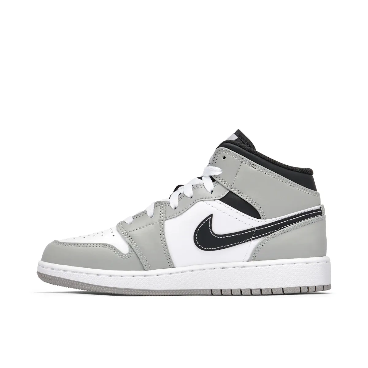 stretchy flexibility Jordan 1 Mid Light Smoke Grey Anthracite (GS)