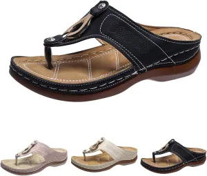 Orthopedic Sandals with Arch Support Flip Flops for Women Wedge Summer Arch Support Flip Flops Womens Dressy Summer Arch Support Flip Flops Comfortable Beach Travel Sandals