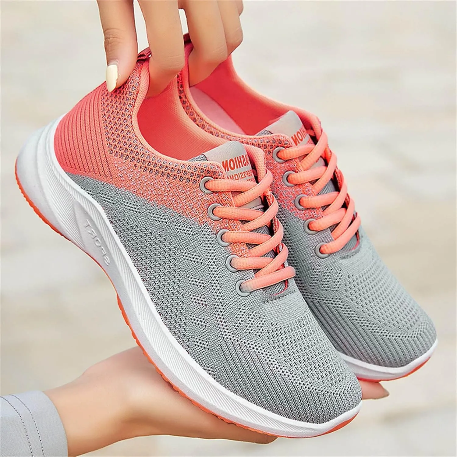 Orthopedic Shoes for Women Comfort Bowling Shoes Universal Slide Soles, Ultra Light-Weight Mesh Non Slip Work Shoes
