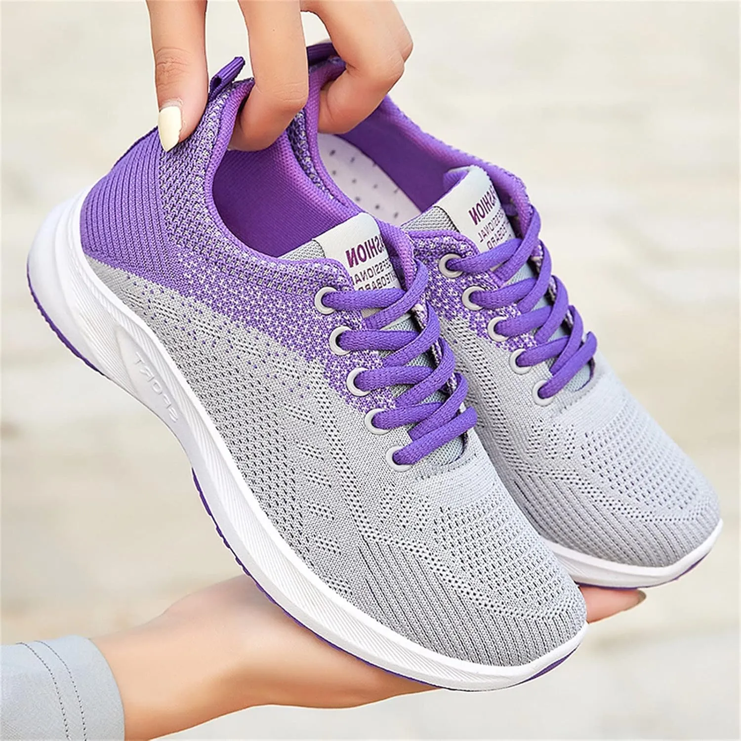 Orthopedic Shoes for Women Comfort Bowling Shoes Universal Slide Soles, Ultra Light-Weight Mesh Non Slip Work Shoes