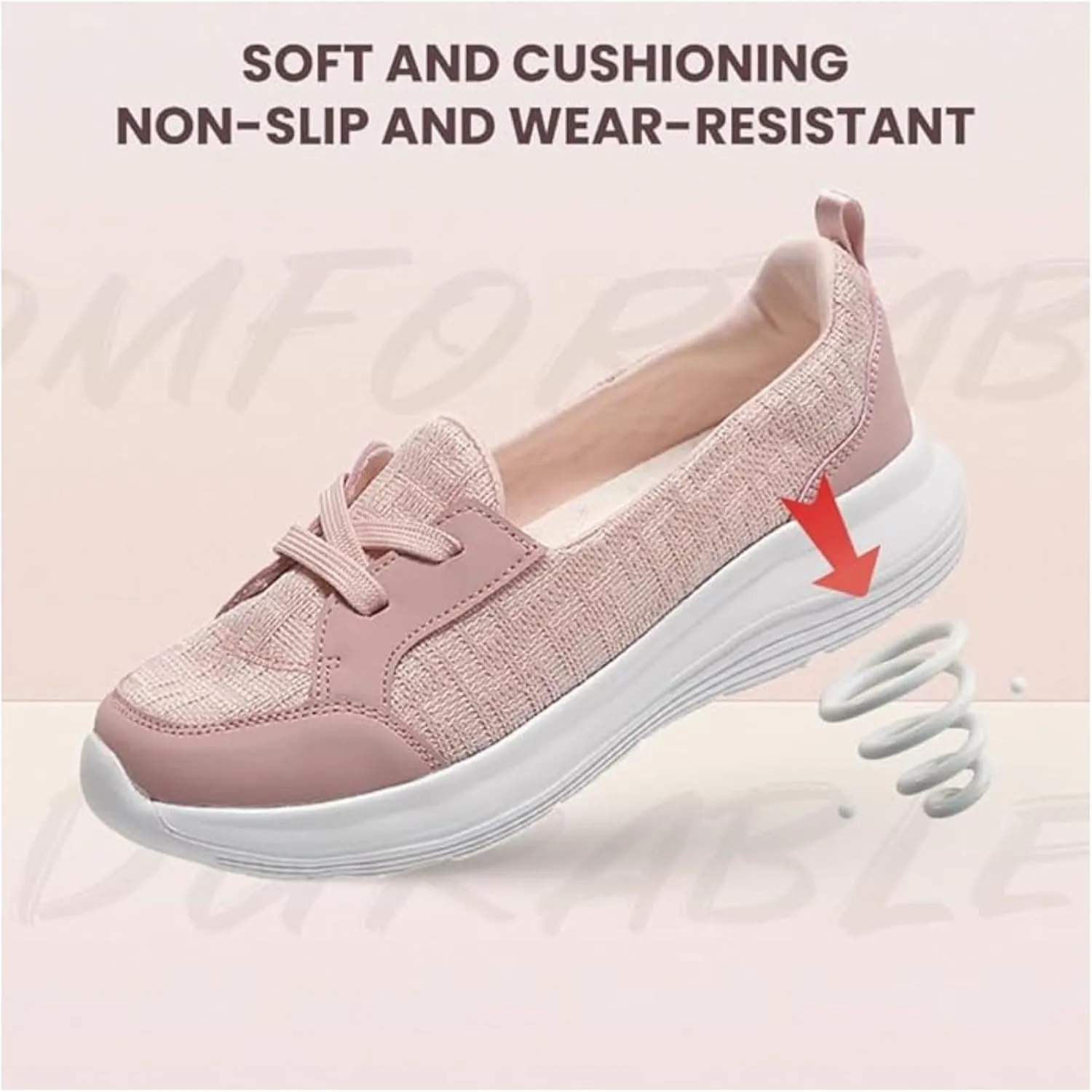 Orthopedic Shoes for Women, Women's Breathable Slip On Arch Support Non-Slip Shoes 2024 New Shoes, Non-Slip Comfort