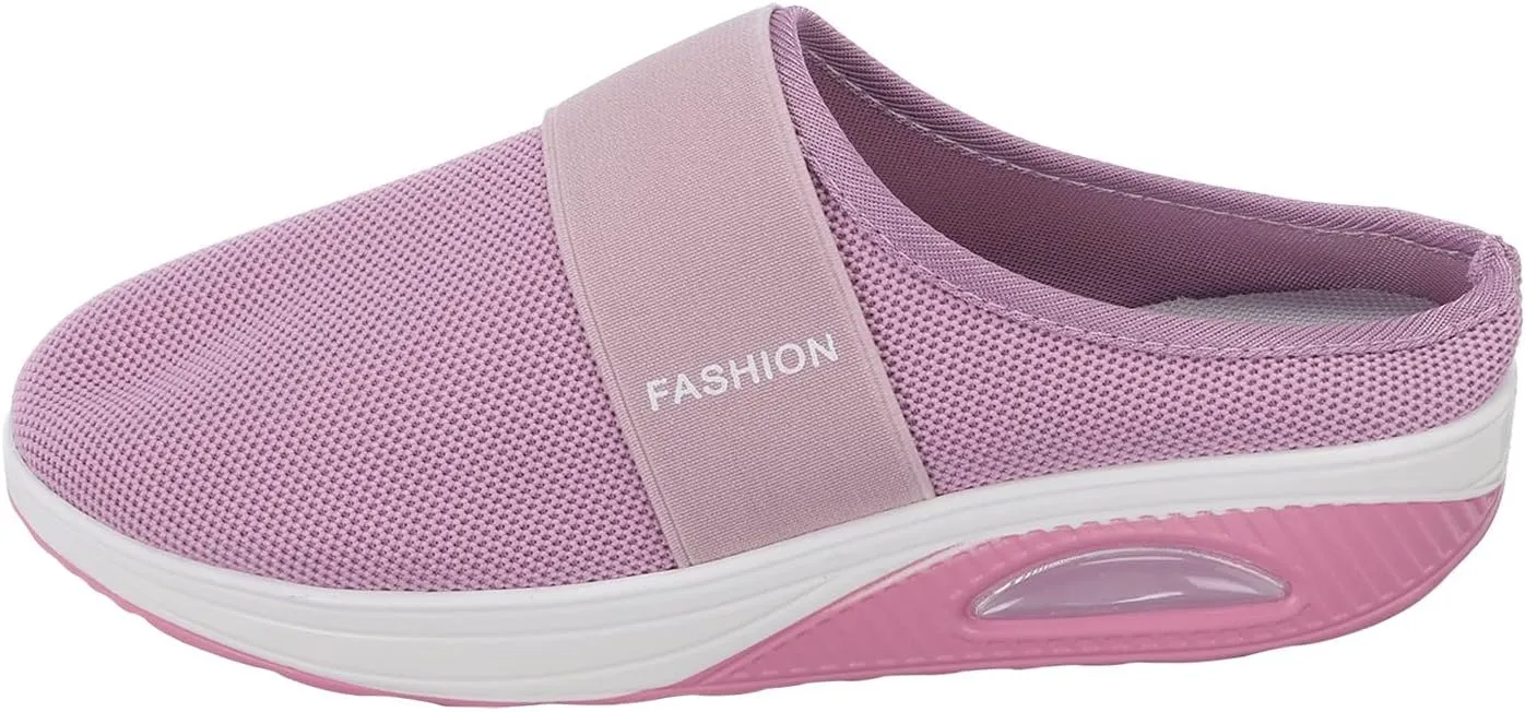 Orthopedic Sneakers for Women Arch-Support Mesh Slip on Casual Cushion Sneaker Comfortable Wide Width Walking Shoes