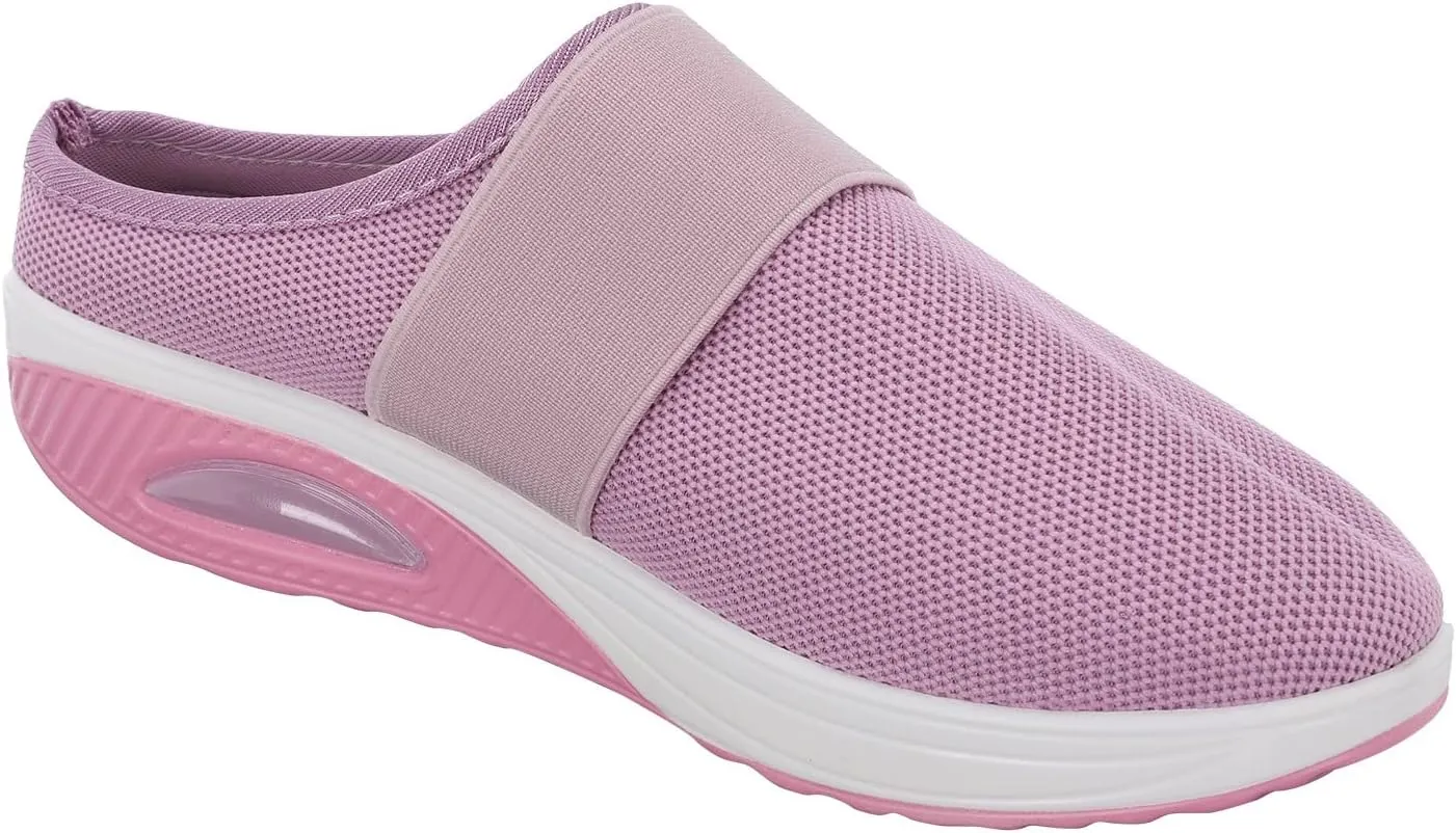 Orthopedic Sneakers for Women Arch-Support Mesh Slip on Casual Cushion Sneaker Comfortable Wide Width Walking Shoes