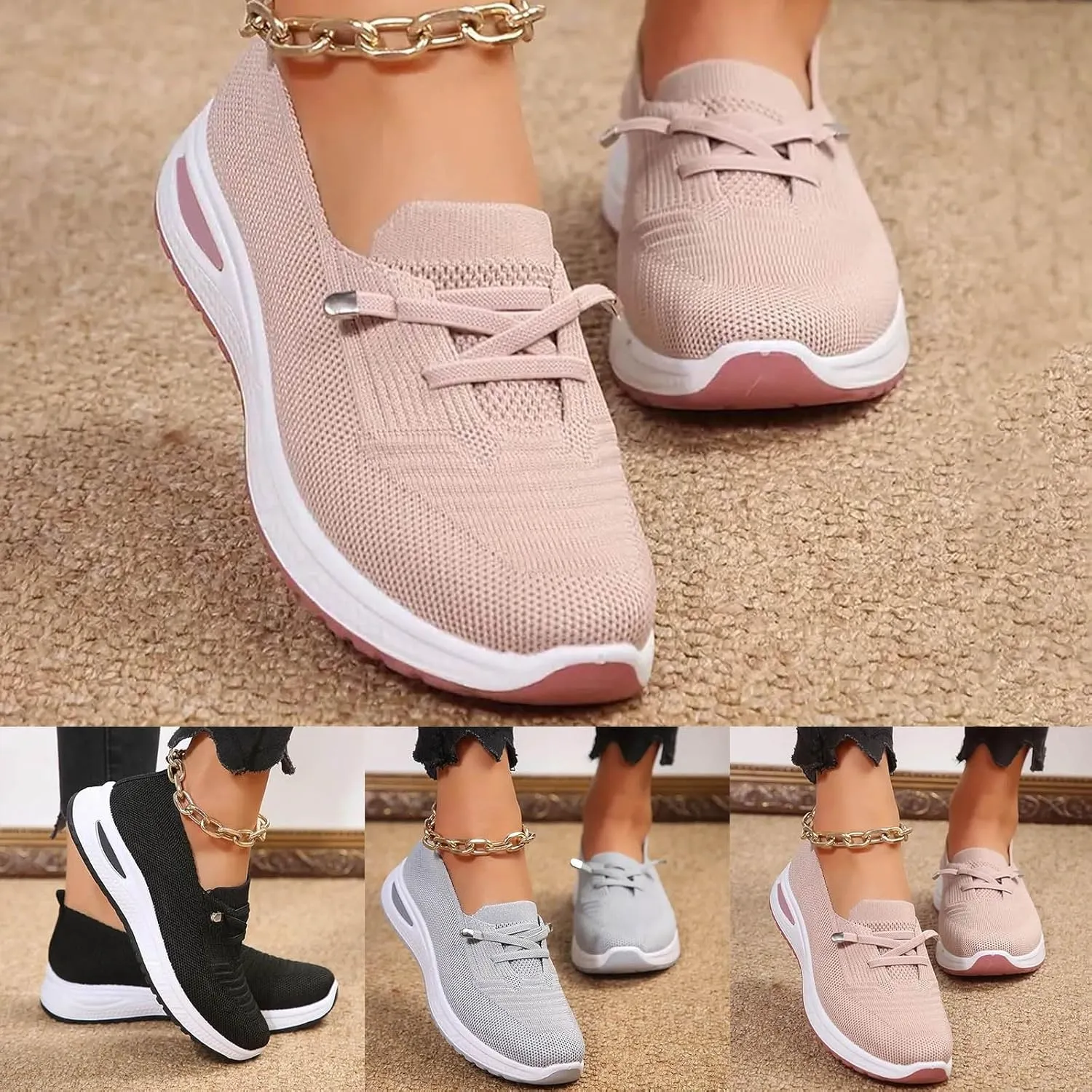 Orthopedic Women's Breathable Slip On Arch Support Non-Slip Shoes 2024 New Women's Shoes, Non-Slip Comfort