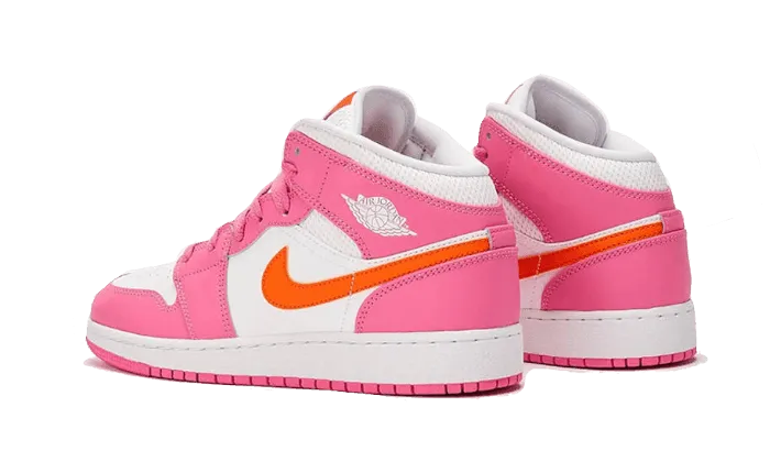 Air Jordan 1 Mid Pinksicle Safety Orange FlexibleSole