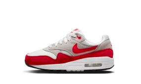 Air Max 1 White University Red Enfant Durable Rubber