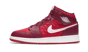Air Jordan 1 Mid SE Red Quilt Fit Comfort Gel Cushioning