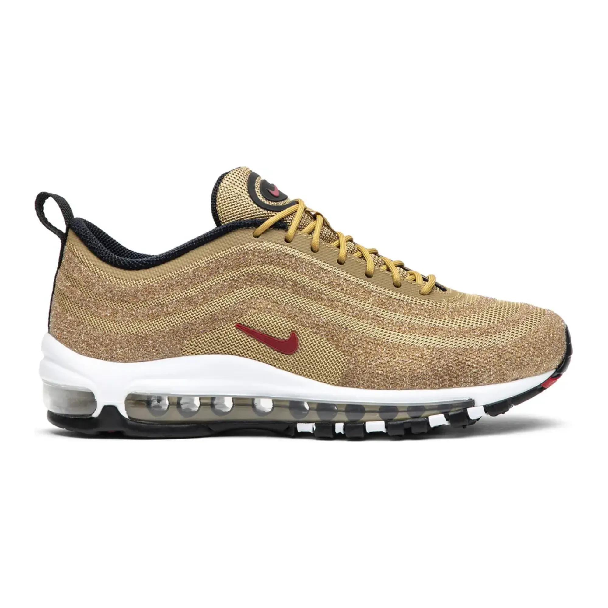 Velcro Closure Quick Reaction Nike Air Max 97 LX Swarkovski Gold