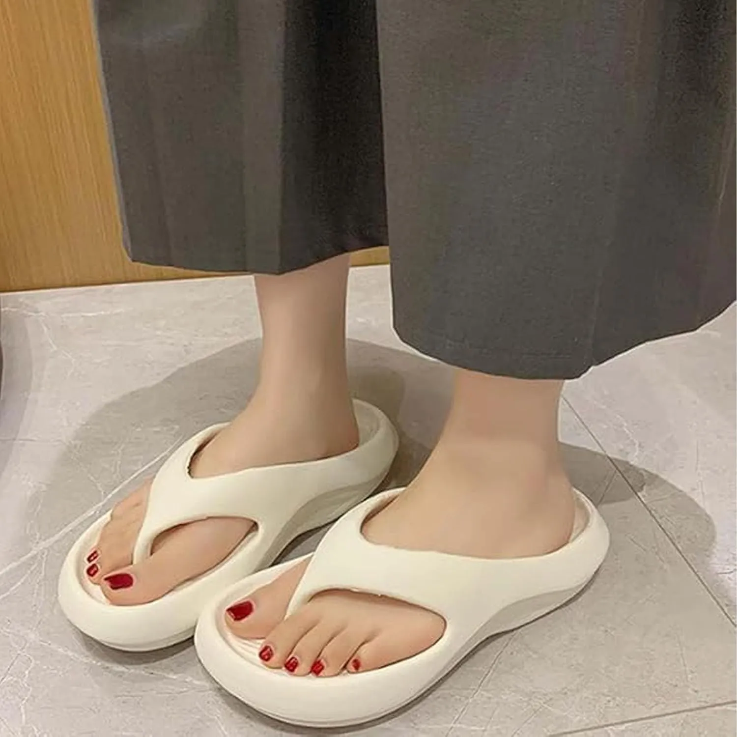 Pillow Arch Support Flip Flops, Arch Support Flip Flops for Women, Shoes Non-slip Comfort Lightweight