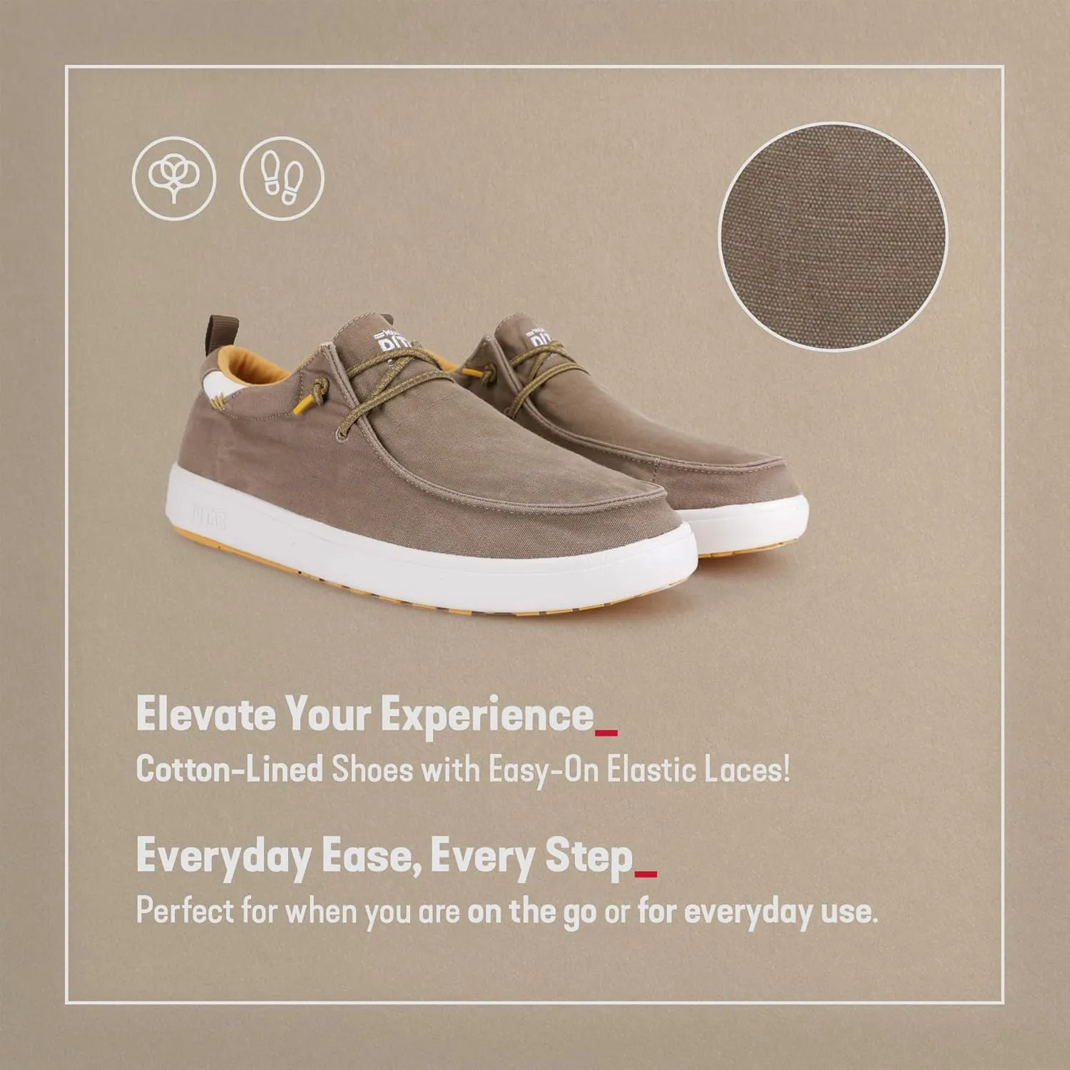 PITAS Biarritz Men’s Ultra Light Boat Shoes | Breathable & Comfortable Shoes for Men | Casual Slip-On Loafers for Daily Use | Taupe