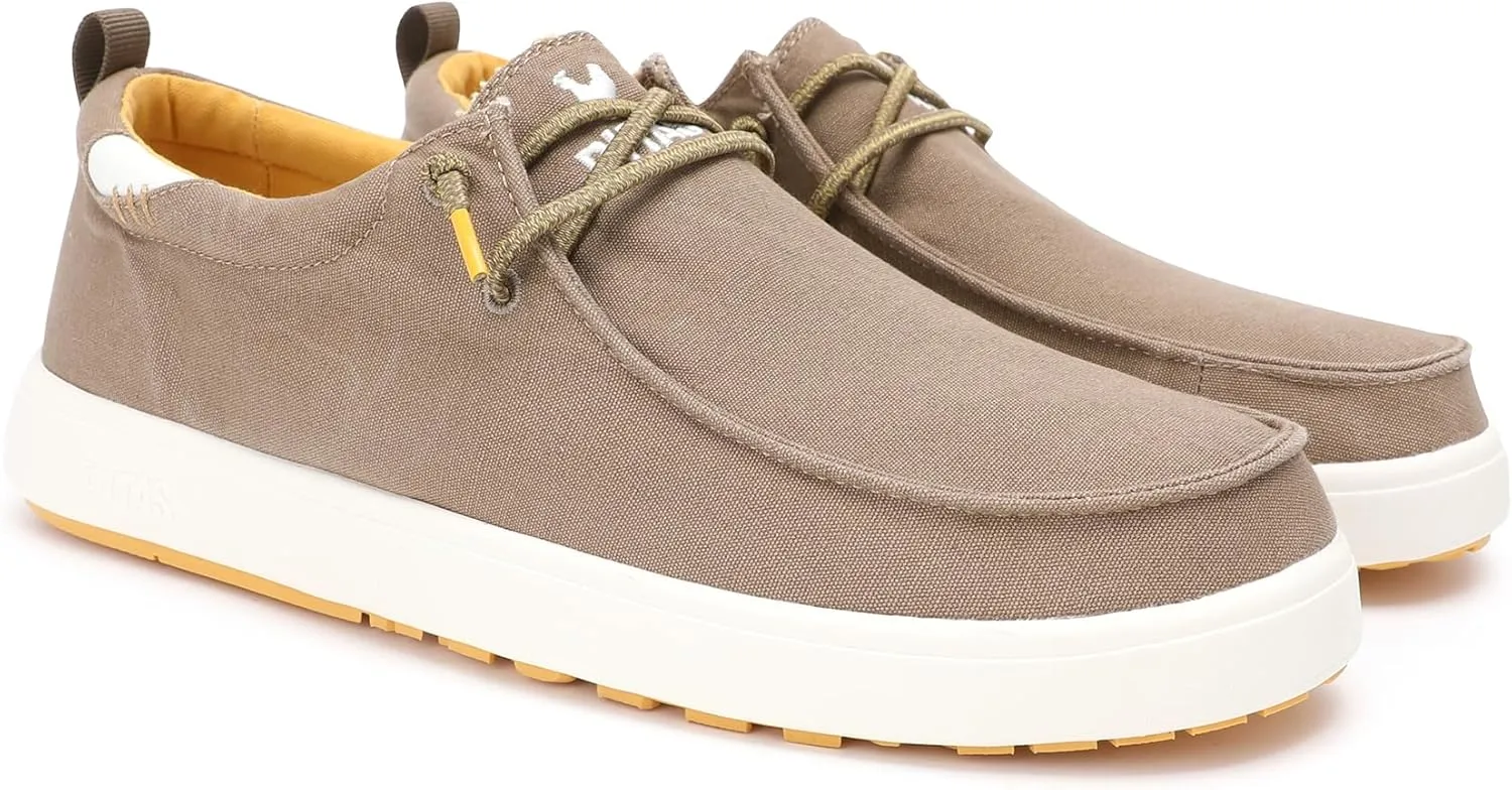 PITAS Biarritz Men’s Ultra Light Boat Shoes | Breathable & Comfortable Shoes for Men | Casual Slip-On Loafers for Daily Use | Taupe