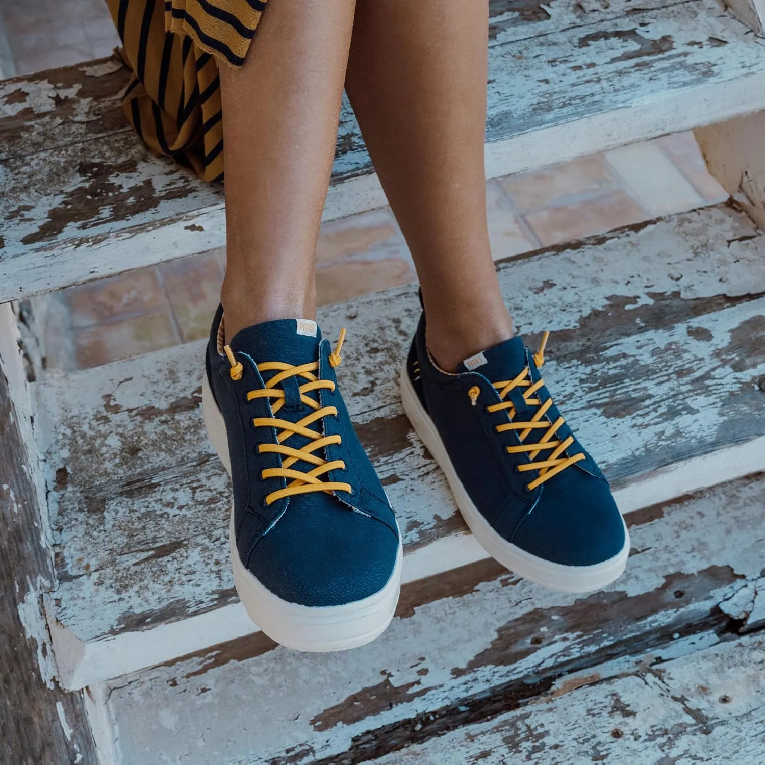 PITAS Sitges Loafers for Women | Shoes for Women | Comfortable & Ultra Light Casual Slip-On Shoes for Women | Navy